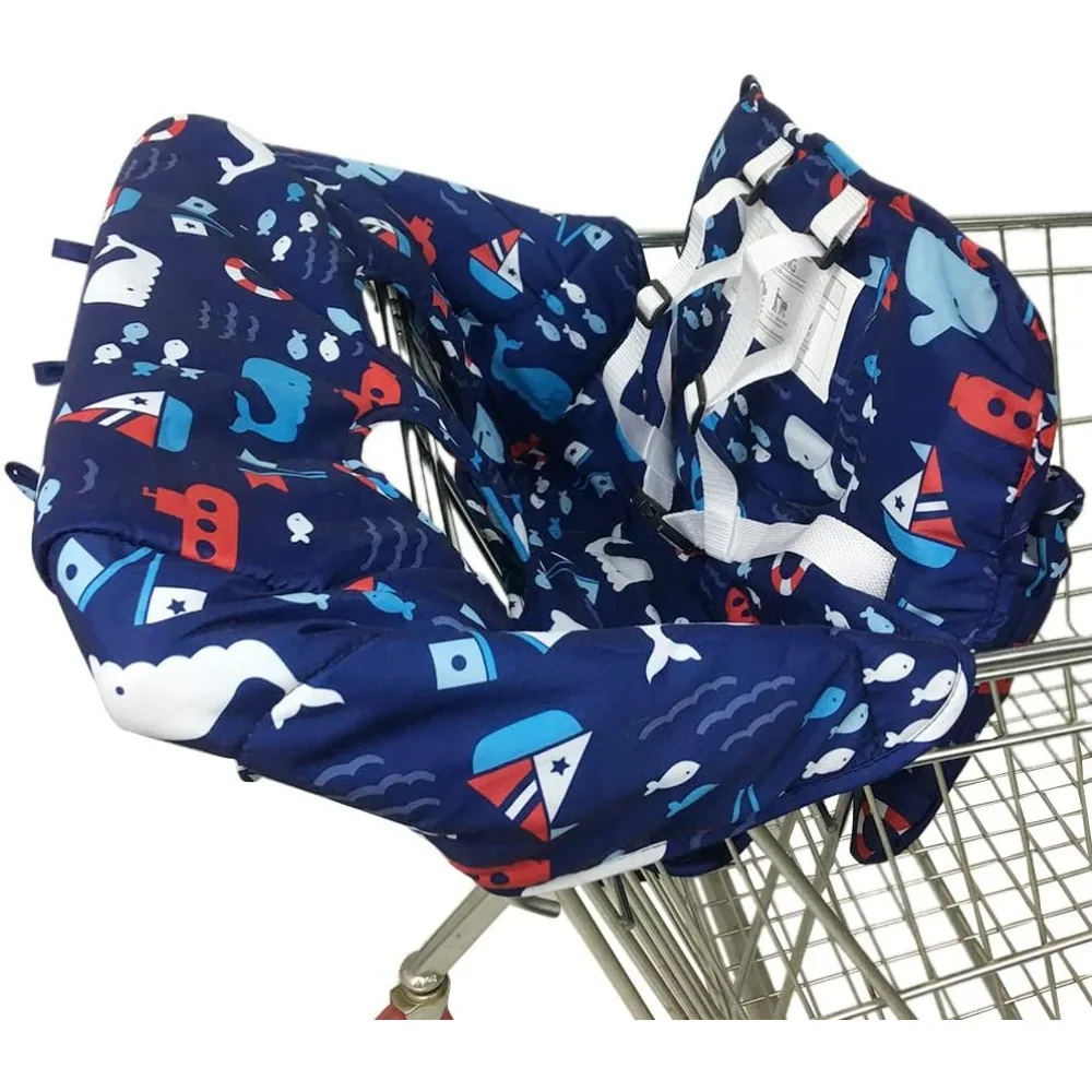 Fodera per carrello della spesa per seggiolone per bambini Fodera per carrello della spesa per ragazza e ragazzo Fodera per bambino imbottita in cotone portatile per esterni