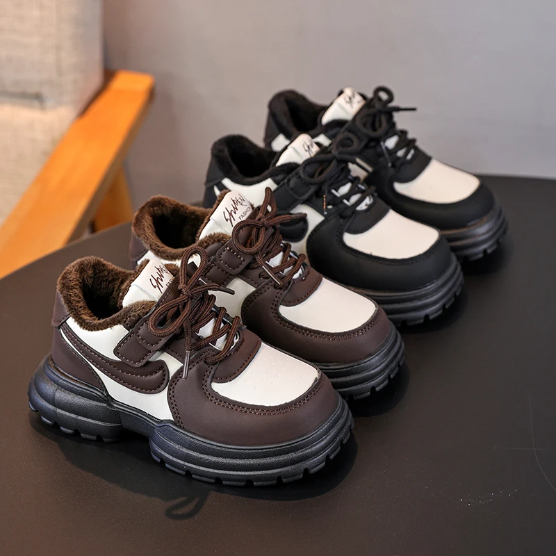 

2025 Winter New Retro British Thick Bottom Sponge Cake Shoes Round Head Fashionable and Versatile Lace up Casual Shoes