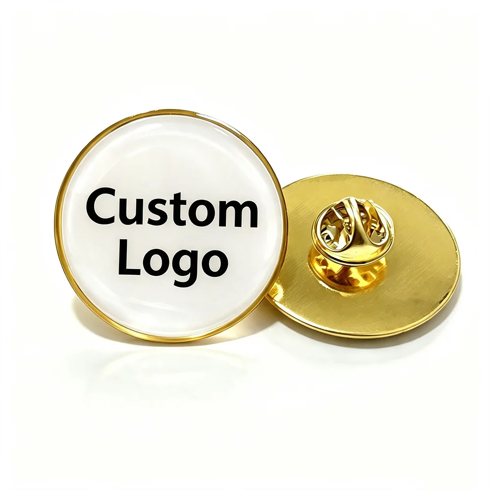 BC Custom 100pcs  Epoxy Dome Lapel Pins, Personalized Photo Brooches, Decorative Badges for Clothing Fashion Accessories