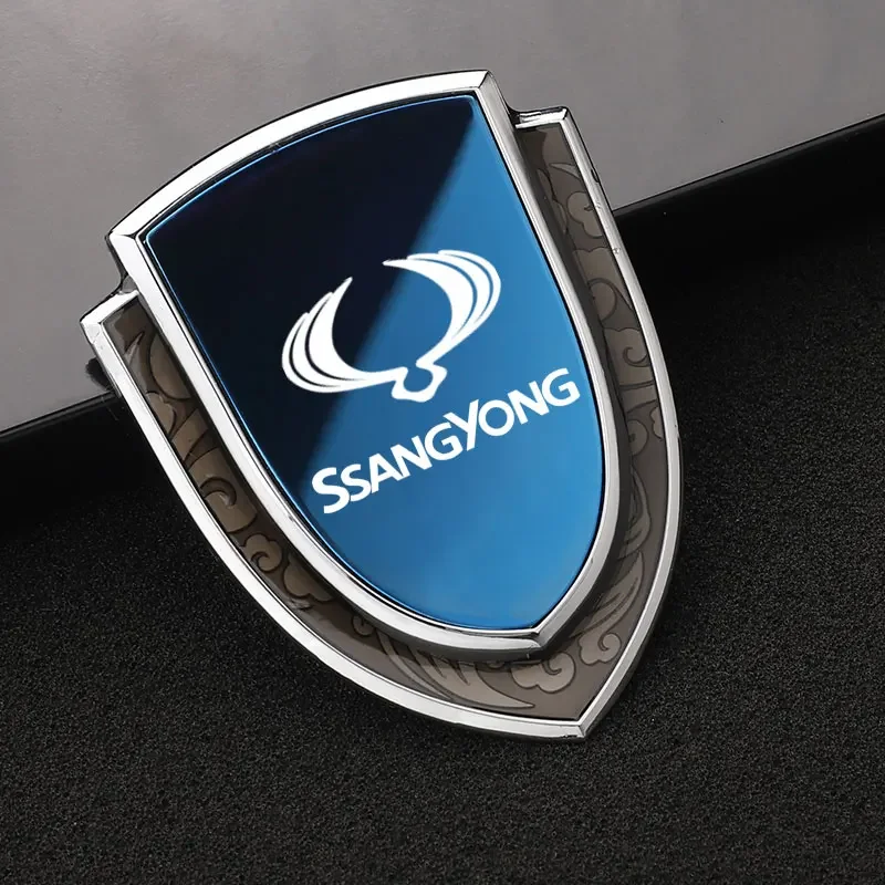 Car body 3D metal modified decorative stickers auto accsesories For Ssangyong Actyon Sport Korando Rexton Kyron