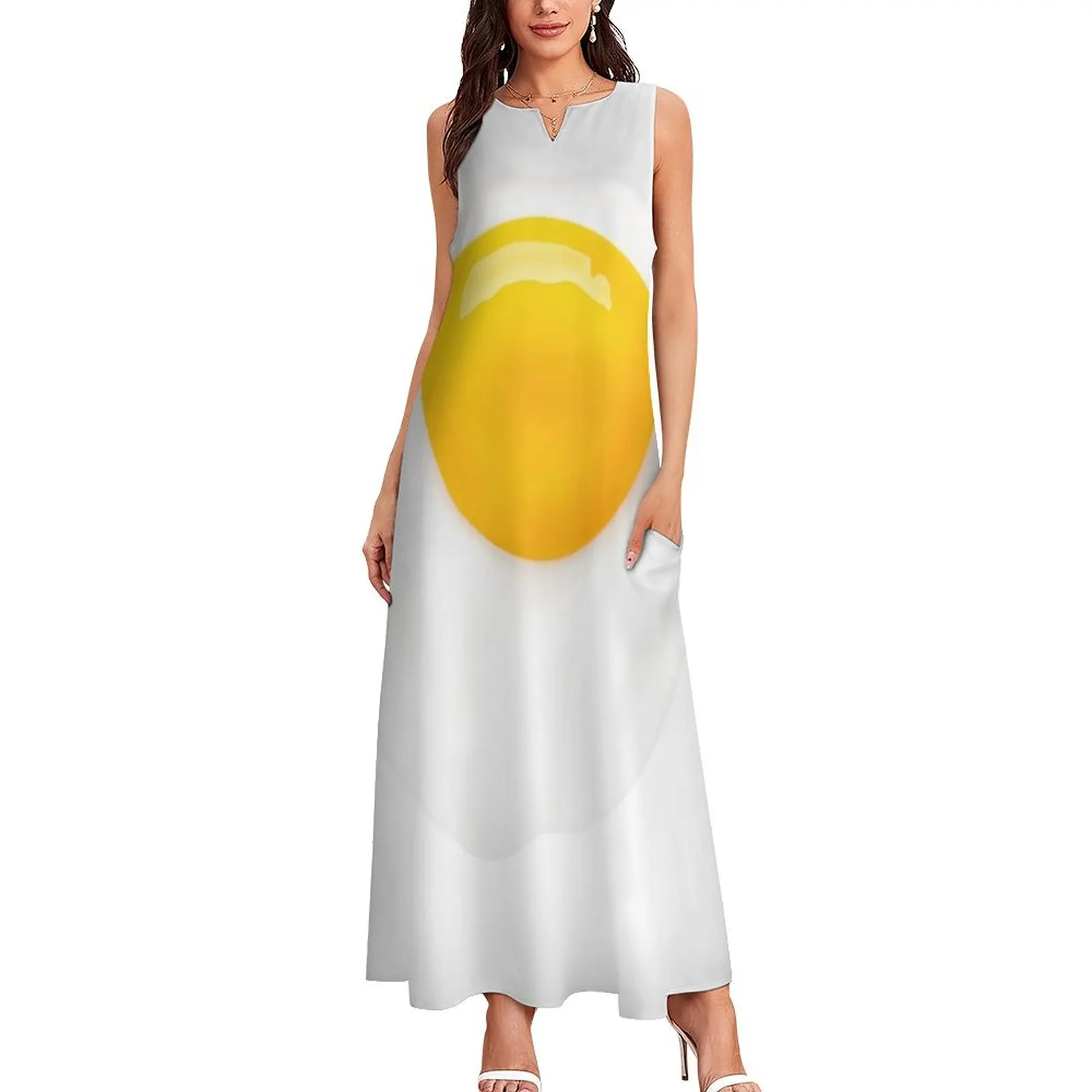 Healthy Fried Egg for Healthy Life Long Dress women dresses elegant chic women dresses promotion women's evening dress 2025