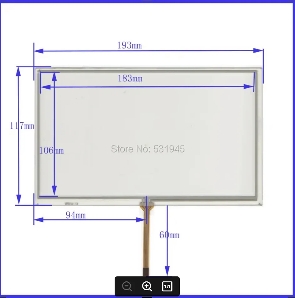 

ZhiYuSun 5PCS/LOT HC-180-080 Touch Screen 193mm*117mm 8 inch glass for industry applications 193*117 for GPS HC180080
