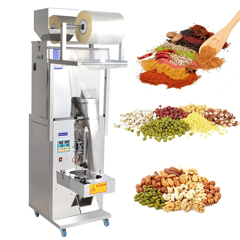 

Factory price small automatic intelligent system peanut nut sealing and packing machine with date stamper