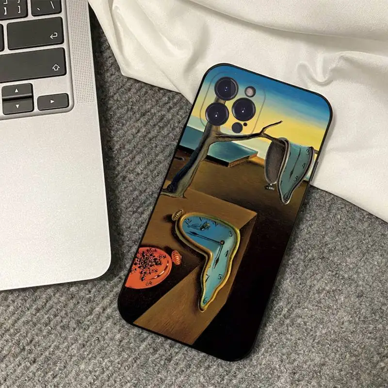 Etui Salvador Dali Painting Phone Case Silicone Soft For iphone 14 13 12 11 Pro Mini XS MAX 8 7 6 Plus X 2020 XR Shell