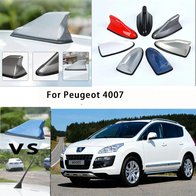 

For Peugeot 4007 Car Roof Top Mount Shark Fin Aerial Antenna Toppers Auto Radio AM FM Antenna Signal Amplifier Aerial