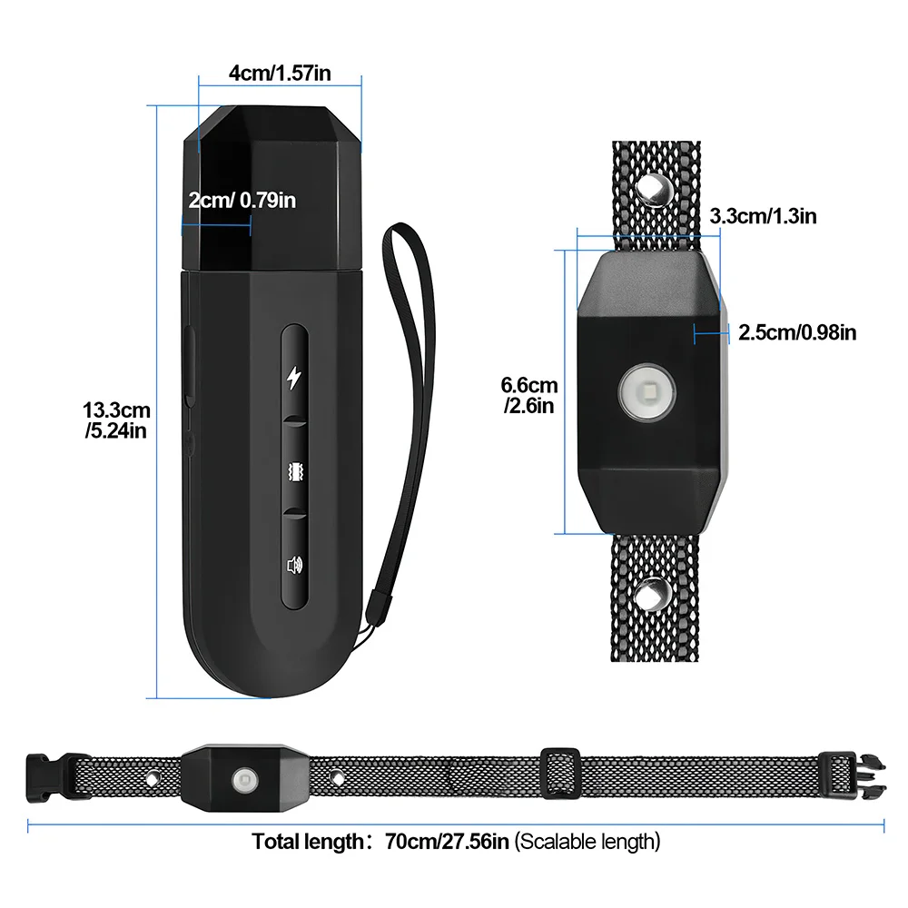 Anti Bark Electric Shock Dog Pet Training E-Collar 3 Training Modes Vibration IP67 Waterproof with Remote Control