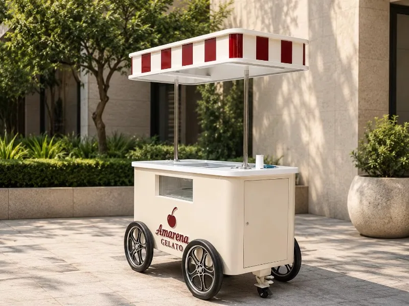 Mobile Food Cart Commercial Hand Push Street Vending Cart For Sale Bulk&Custom
