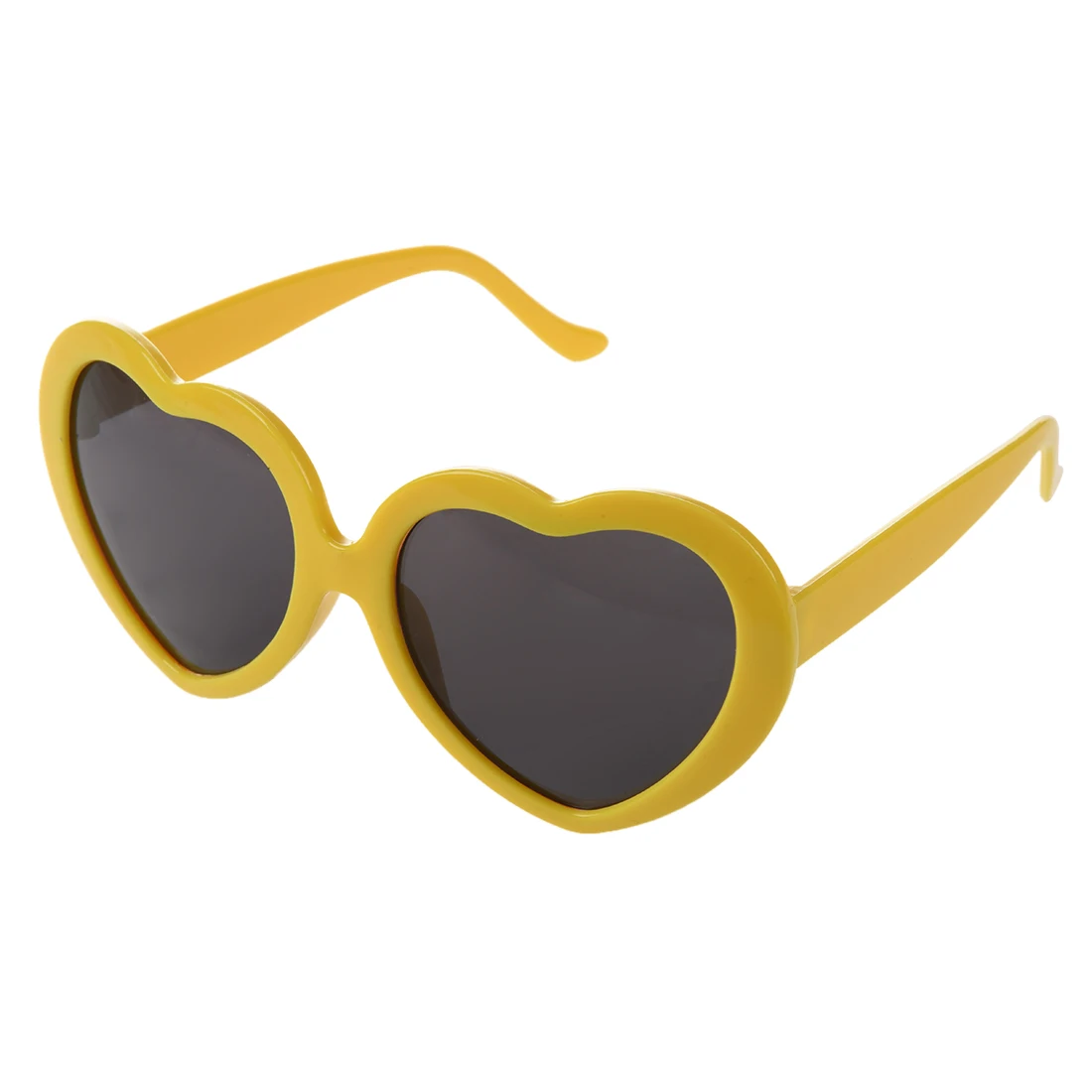 Hot sale Fashion Funny Summer Love Heart Shape Sunglasses Yellow