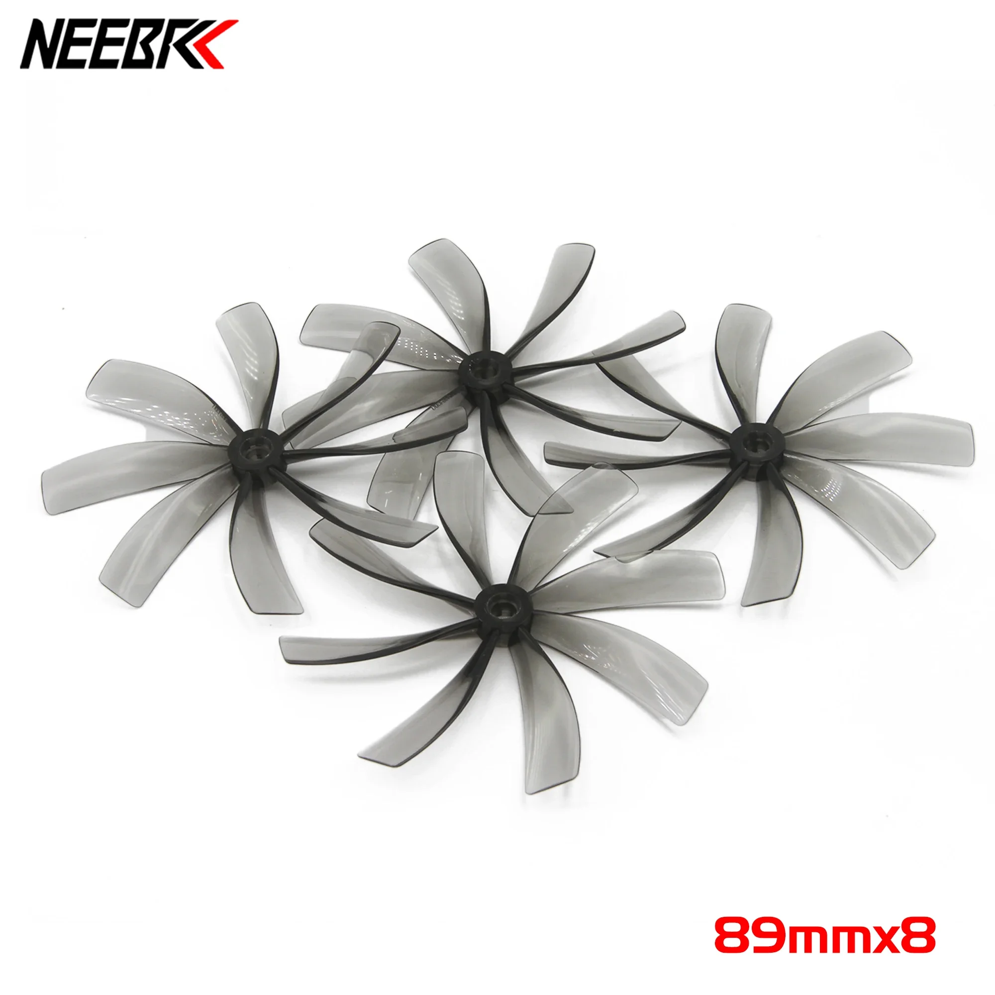 2 Paar Nieuwe Neebrc 89Mm 89X8 8-Blade Cw Ccw 3.5Inch Cinewhoop Prop 5Mm As Propeller Voor Fpv Race Drones Quadcopter Diy