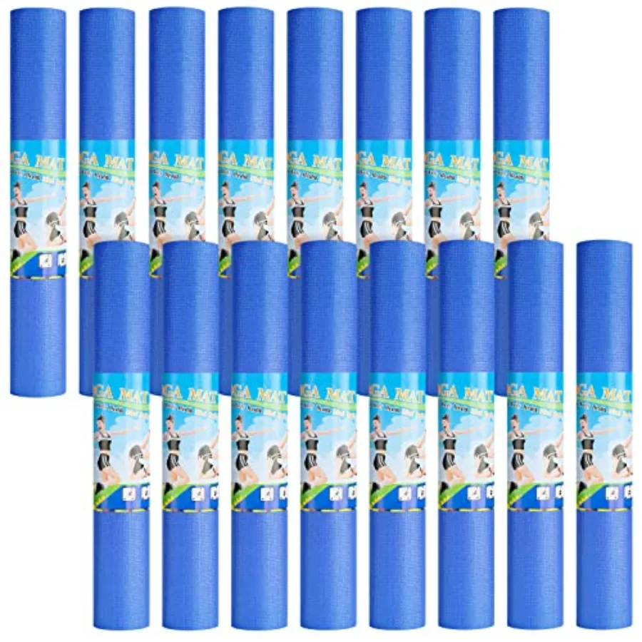 16 Pack 3 mm Thick NonSlip Yoga Mat for Women and Men Ideal for Gym Home Workout Yoga Pilates Fitness Training Indoor Exercise