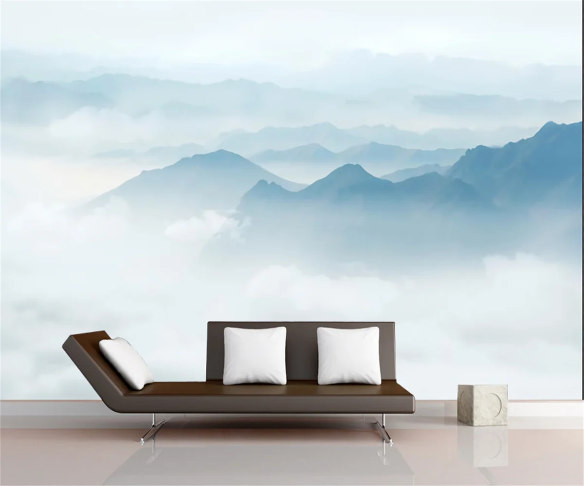 Custom Large Self-Adhesive Wallpaper Modern Landscape Painting Living Room Bedroom Background Wall Decoration Mural 3D Wallpaper