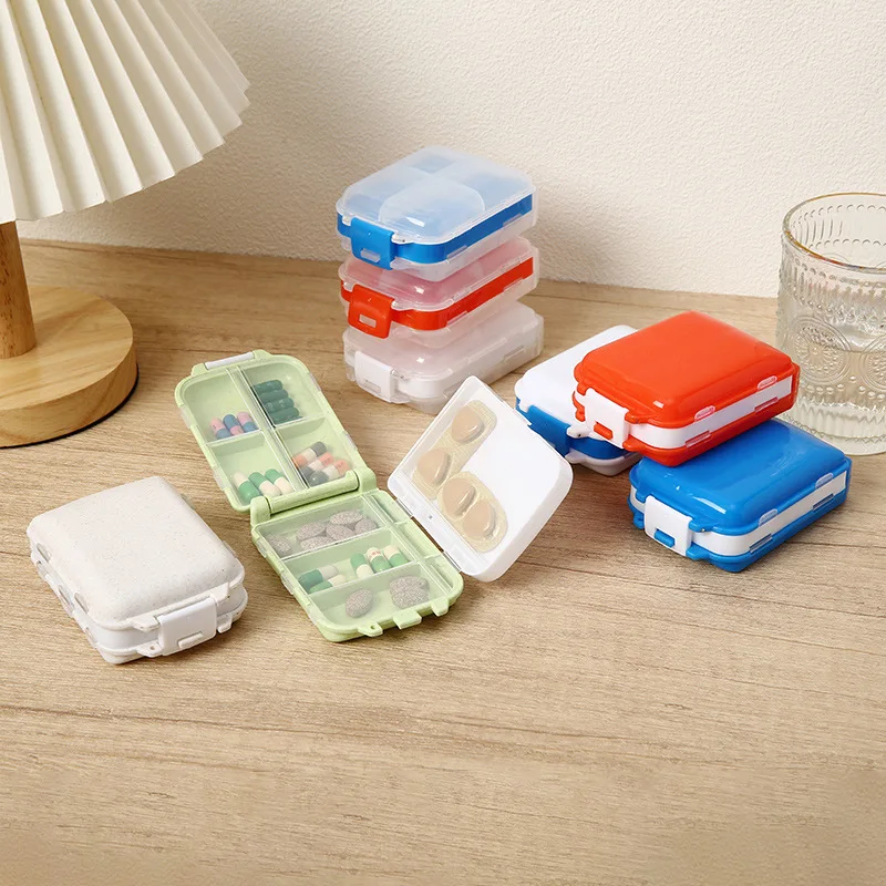 New Hot Weekly Premuim Portable Travel 8 Grids Pill Box Container Cases Organizer Storage for Tablets Vitamin Medicine FishOils