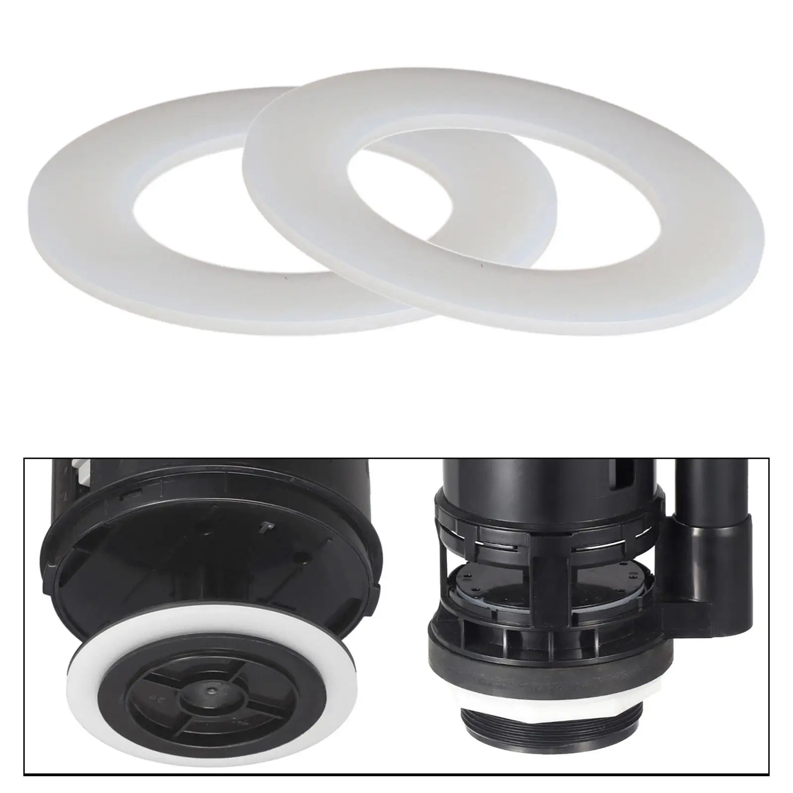 Toilet Water Silicone Seal Flush Gasket Durable Replacement Washer Kit for Home Toilet Tank Repair