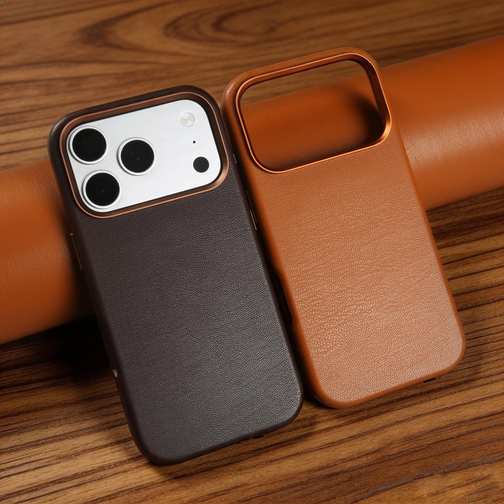 Magnetic Eco-Friendly Leather Case for iphone 17 Pro Max 13 14 15 16 Pro Max 15Pro 16Pro 17Pro Max Phone Cover For Magsafe Case