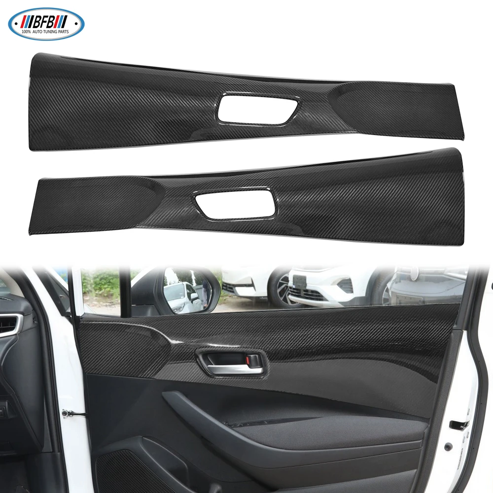 For Toyota GR Corolla 2023+ Real Dry Carbon Front Door Panel Cover Trim Interior Accessories