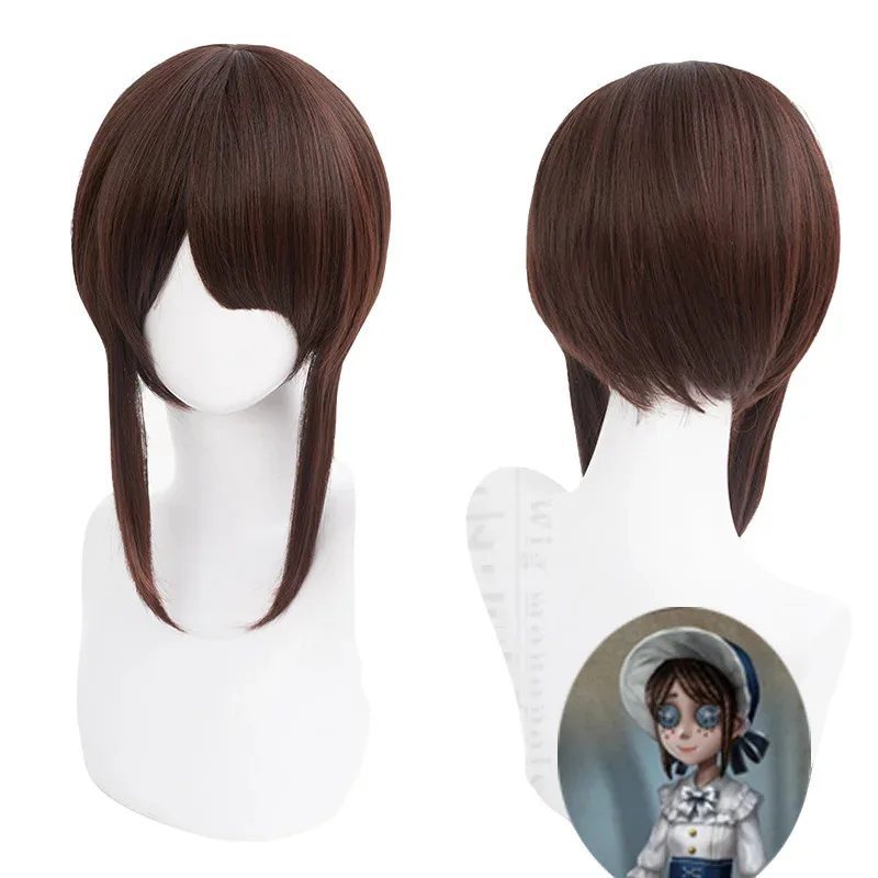 

Парик аниме Orchid Dream Cos, 40 см, коричневые короткие волосы, термостойкие синтетические волосы, парики для косплея на Хэллоуин + шапочка для парика