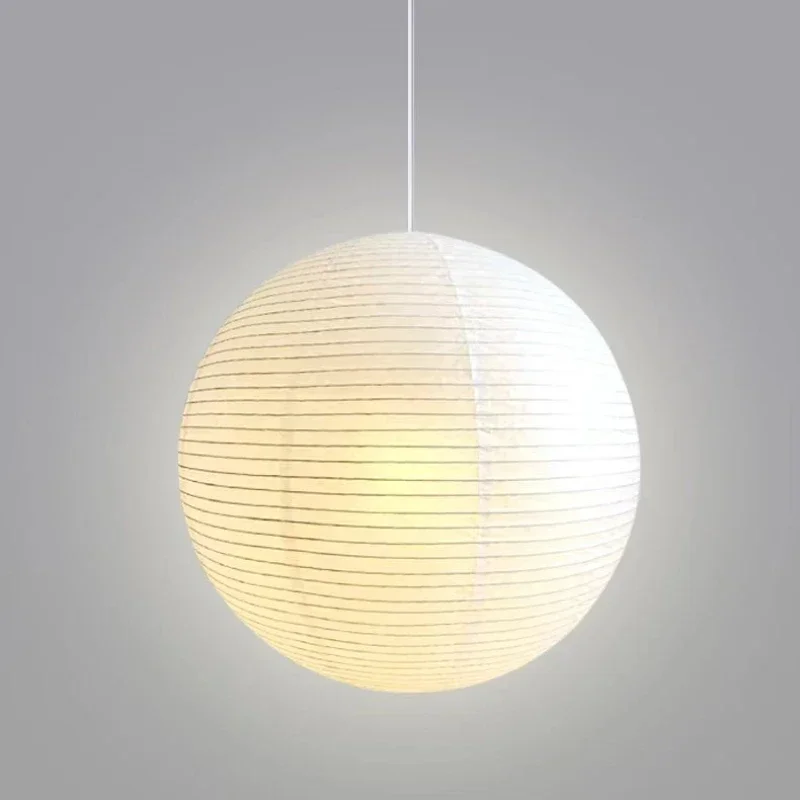 

Danish Paper Pendant Chandelier Light Japanese Rice Paper Ball Paper Lampshade Bedroom Living Room White Home Decor Hanging Lamp
