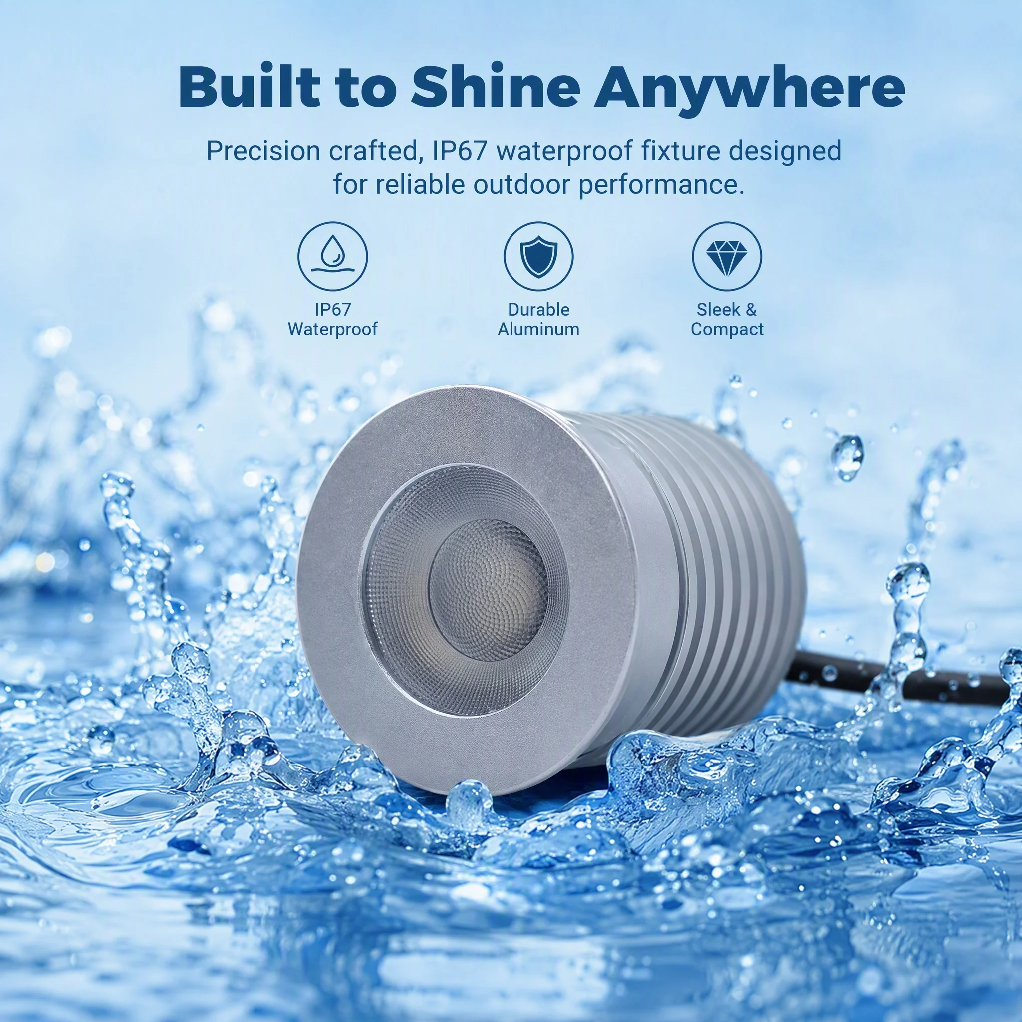 JOYINLED 9W DALI DT8 LED Module, DC24V Tunable Silver IP65 Waterproof Dimming Bulb Recessed Bulb Architectural Office Lighting