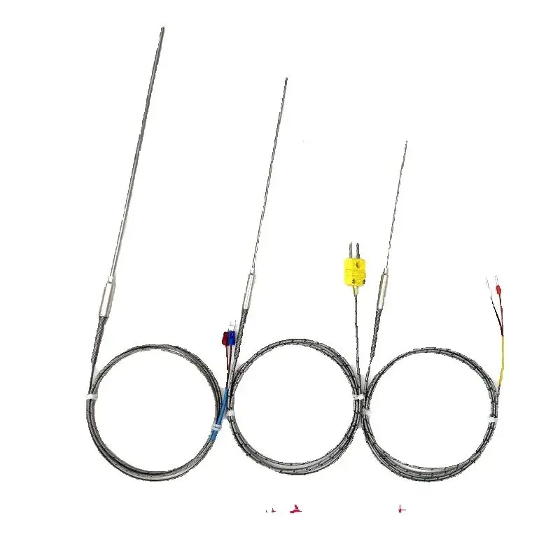 Armored thermocouple K-type thermocouple WRNK-191 bendable temperature probe E-type J-type PT100 thermistor