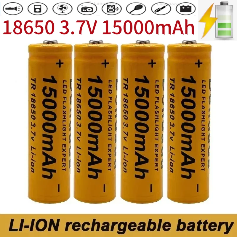 

Bestselling 100% capacity 15000mAh 3.7V 18650 lithium-ion battery rechargeable 18650 for LED flashlights