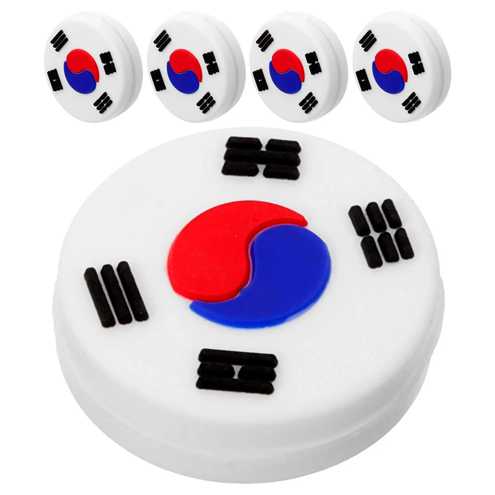 

5pcs Tennis Silicone Tennis Damper Silicone Vibration Dampener National Flag Decorative Practical Accessories