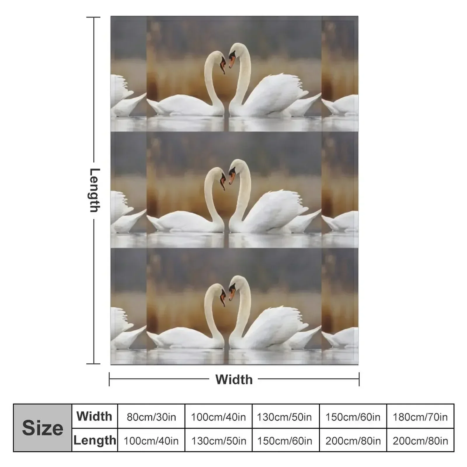 Beautiful Swan love designs gifts Throw Blanket christmas decoration Designers Personalized Gift For Sofa Thin Blankets