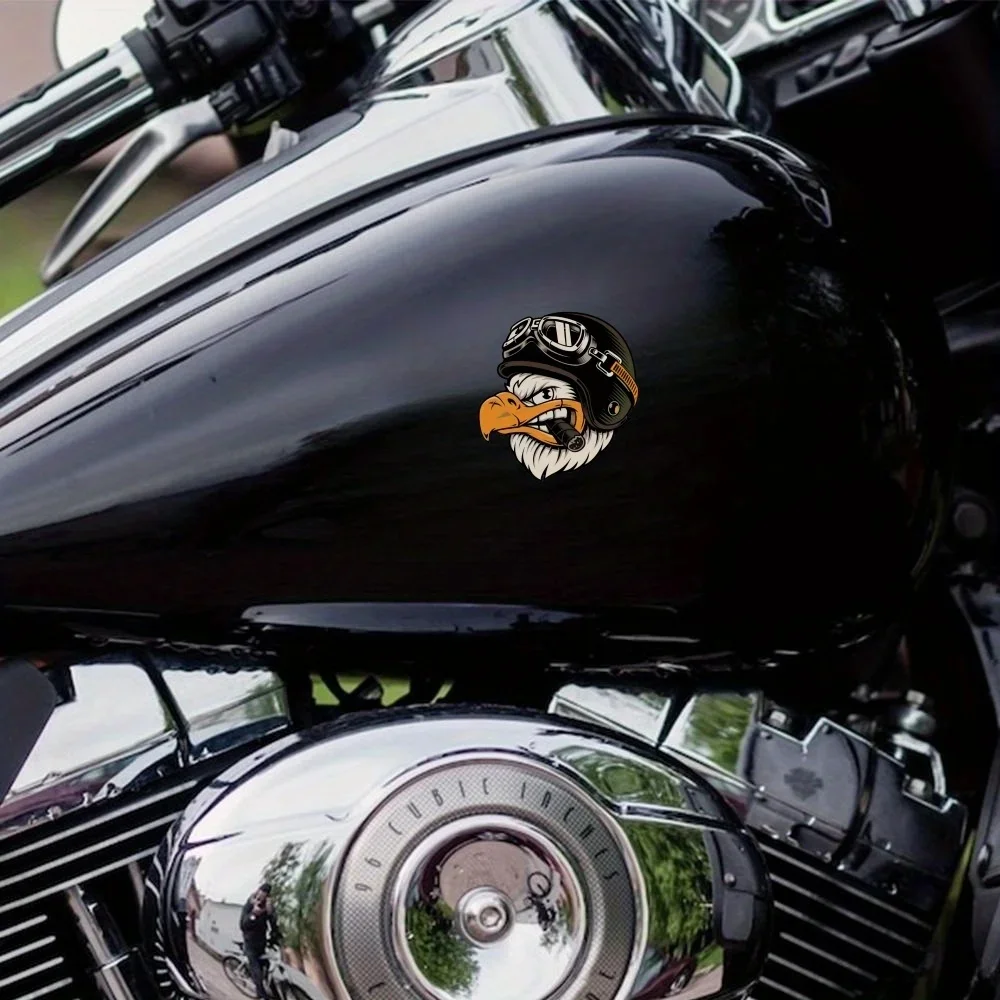 Hilarious Motorcycle Sticker - Roaring Eagle Design, Perfect For Any Vehicle, Including Cars! Get Ready To Blaze With This Smoke