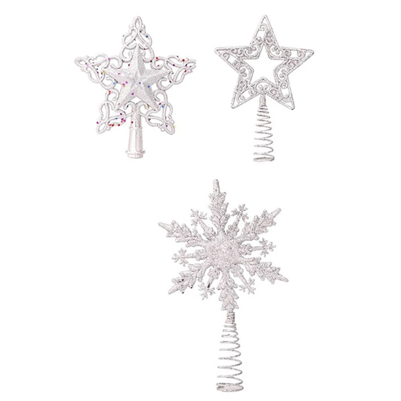 Christmas Tree Sparkling Stars Christmas Tree Snowflake Ornaments Home Christmas Decoration