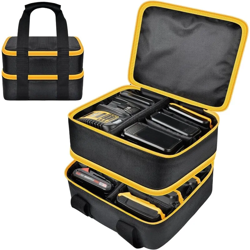 

Большая сумка для хранения аккумуляторов для DEWALT/для Milwaukee 20 В/18 В/12 В, зарядное устройство, чехол для переноски аккумуляторов для инструментов 20 В 60