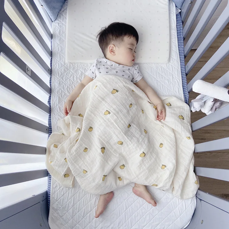 120x120cm新生児用モスリンおくるみブランケット、夏用コットンガーゼ、展開式ラップスクエア、男の子と女の子用の受信ブランケット