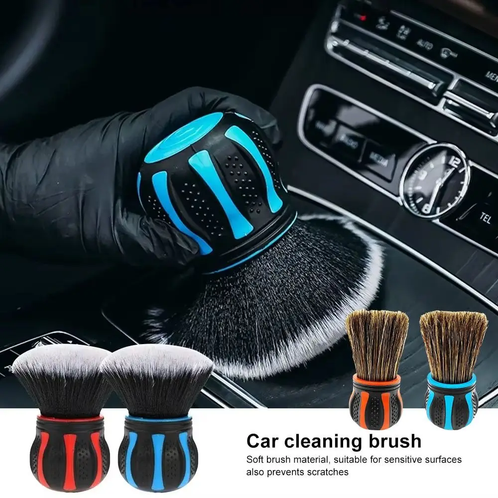 Soft Bristles Car Detailing Brushes Reusable Design Ergonomic Grip Air Vent Dust Cleaner Soft Cleaning Tool Crevice Brush