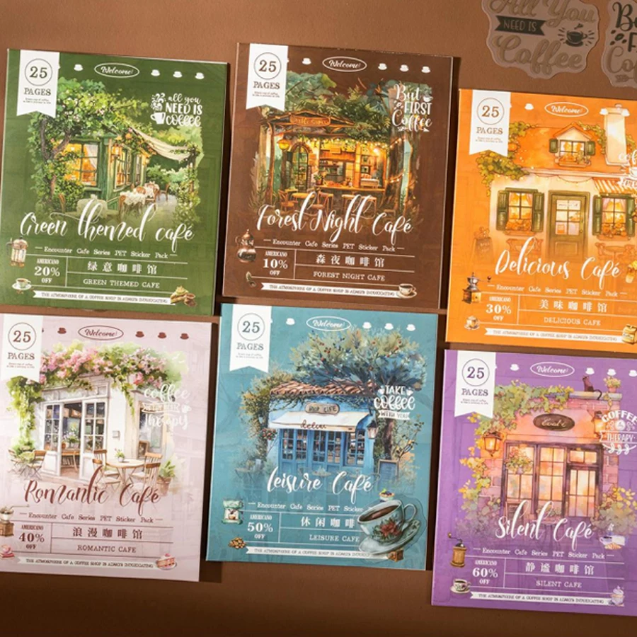 

Mr. Paper 2Style 75 шт./пакет кофейная тема ПЭТ наклейка пакет творческий DIY справочник Скрапбукинг альбом материал наклейки