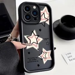 Bonita funda de estrellas rosas para Samsung A15, A35, A55, A54, A34, A33, A53, A52, A32, A13, A14, 4G, S24, S23, Ultra, S22, S21 Plus FE, cubierta a prueba de golpes