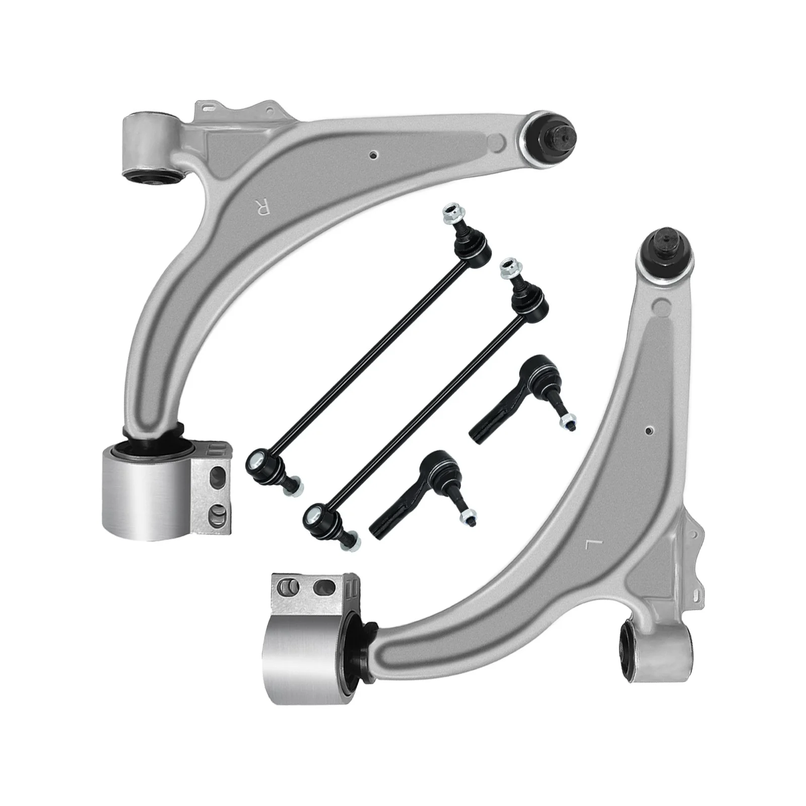 

TOPICKSAP 6pcs Front Lower Control Arm with Ball Joint Sway Bar Tie Rod Kit for Chevy Cruze 2011-2016 Buick Verano 2012-2017