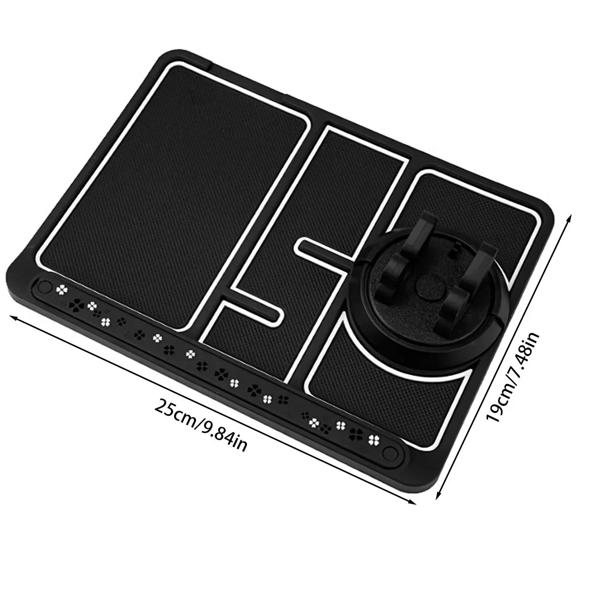 2024 New Car Dashboard Tray 4-in-1 Non-Slip Dashboard Pad w/Phone Holder Parking Number Plate Aromatherapy Diffuser Waterproof