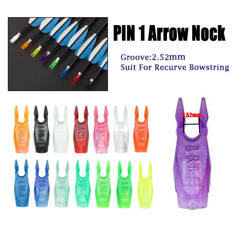 12/24pcs Archery Pin Nock Groove 2.5mm Pin1 Arrow Tail for 4.2/6.2mm Recurve Bow and Arrow Target Shooting Hunting Accessories