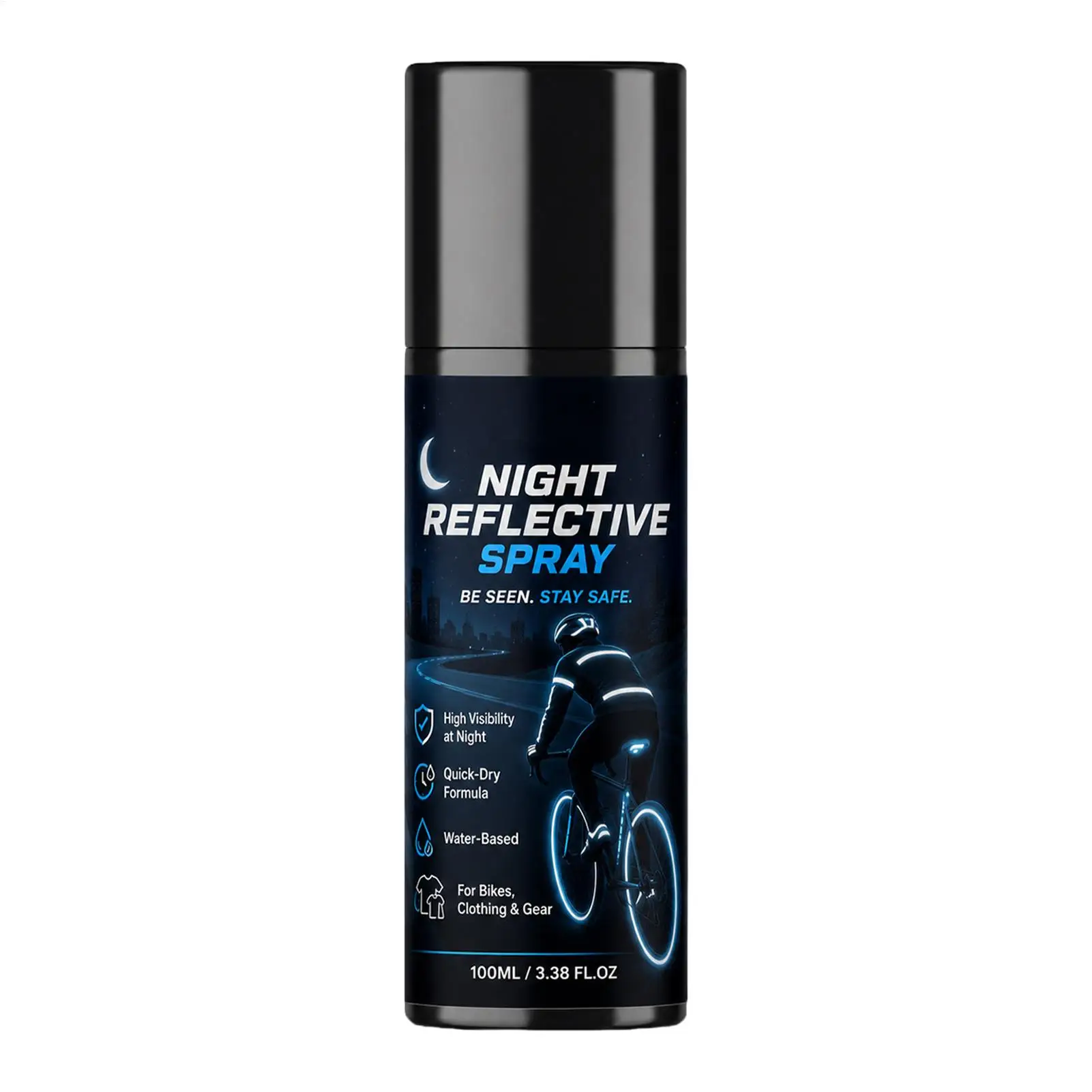 Night Cycling Reflective Spray 100ml Luminous Warning Signs Safety Paint Running Agent For Outdoor Cycling Camping Hiking