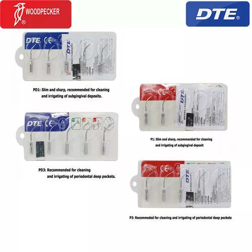 Imagen 1 del producto Woodpecker/DTE Escalador piezoeléctrico ultrasónico dental original Puntas Perio P1 P3 PD1 PD3