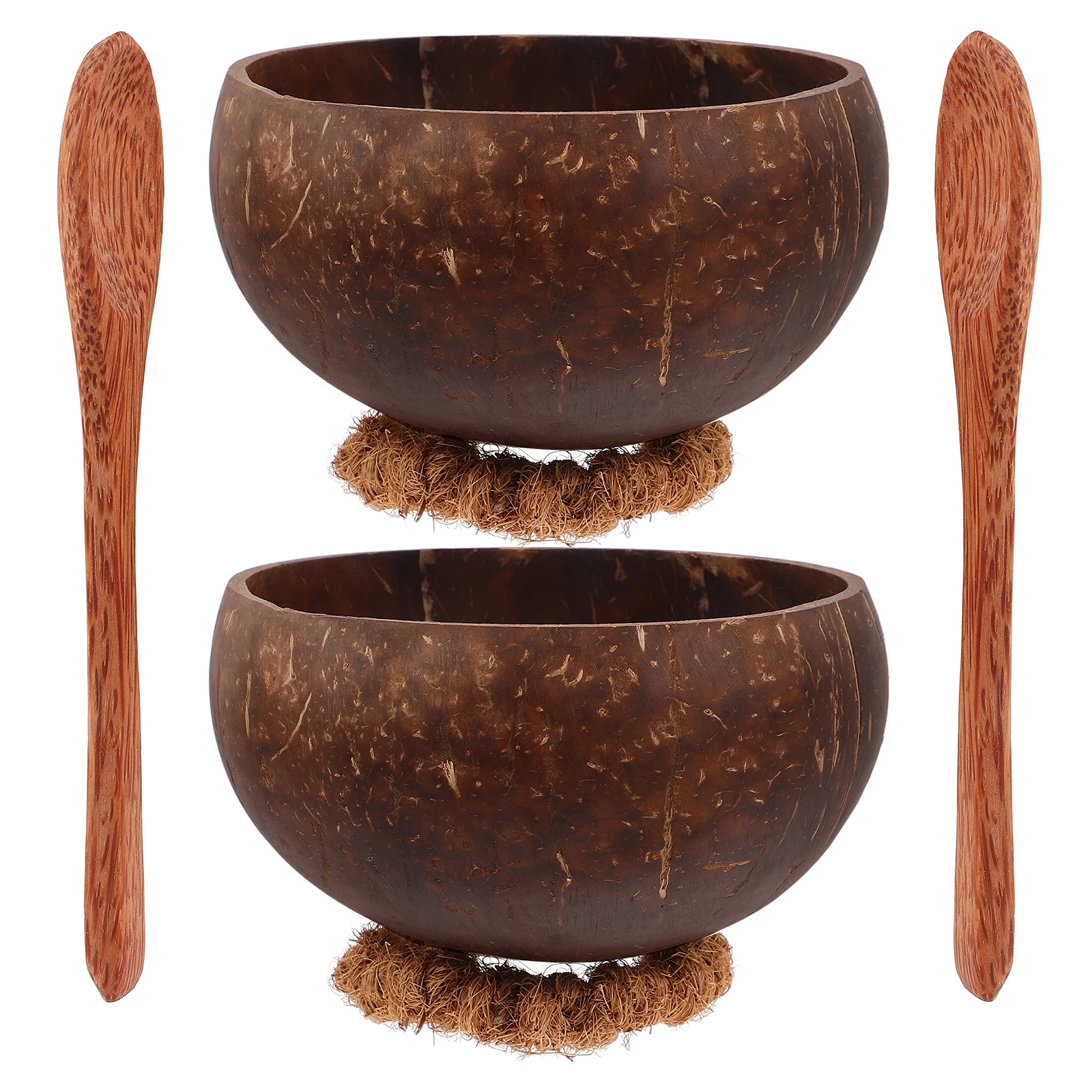 

1 Coconut Shell Set Natural Handcrafted Serving Salad Soup Cereal Multi Purpose Kitchen Dining Large Small Fruit Dessert