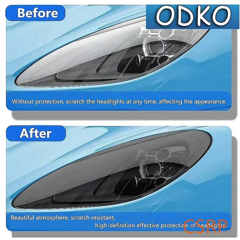 AEP TPU TPH Black Car Headlight Sticker Anti-scratch Film for Porsche Macan Cayenne Panamera 718 911 Boxster Cayman Accessories