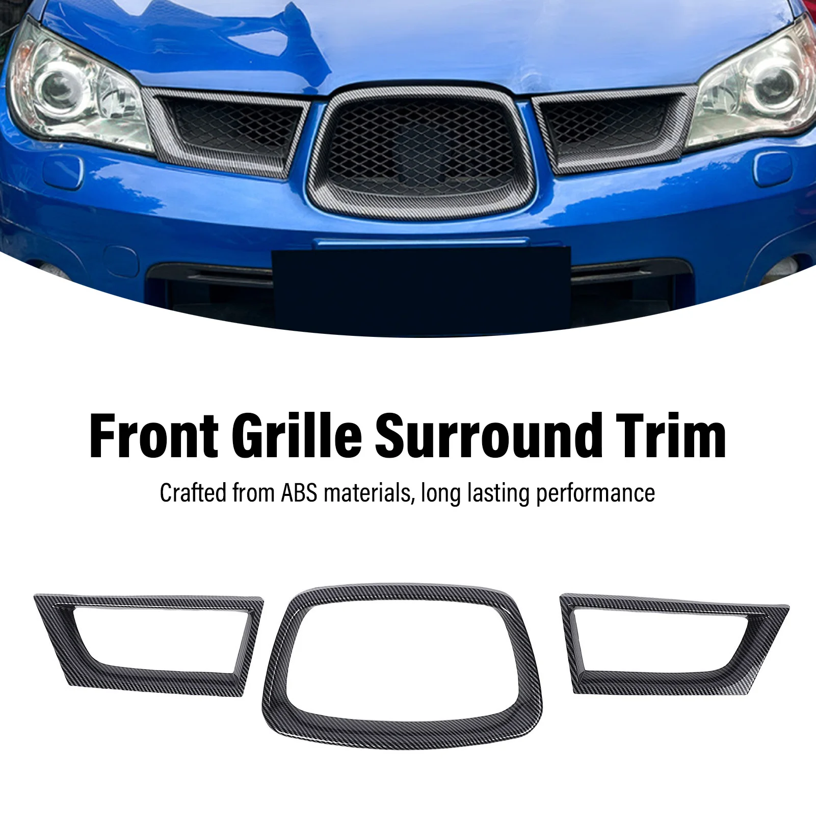 

Решетка переднего бампера, вентиляционная крышка, прочная, простая в установке, стильный вид, декоративная накладка на переднюю решетку из АБС-пластика для автомобилей