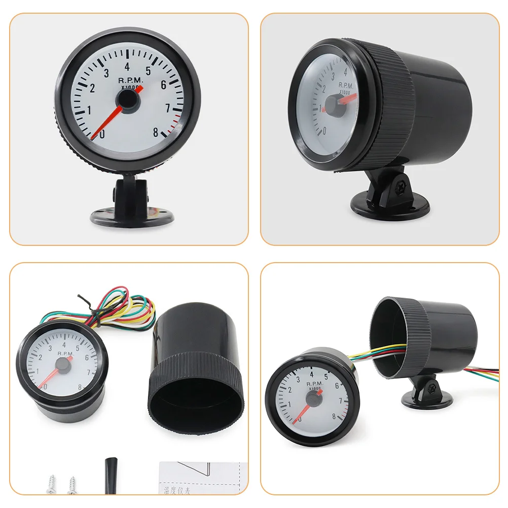 

Car Tachometer 0-8000Rpm Automotive Gauge High Precision Sensor Real Monitoring For Vehicle Boat Interior
