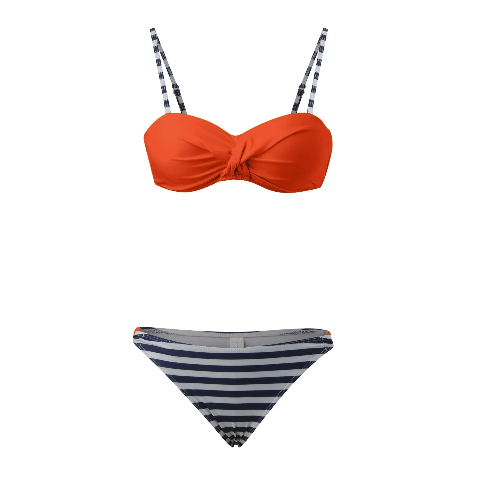 여자 수영복 섹시한 푸시 업 두 조각 수영복 여름 코튼 섹시한 인쇄 컬러 스플 라이스 비키니 여성 피팅 천