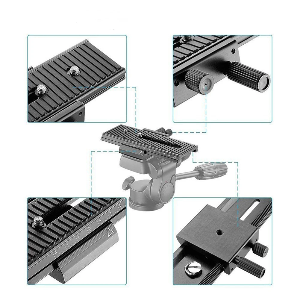 

Micro Rail Slider Bracket For Dslr Camera Macro Focusing Support 1/4 Inch Tripod Mount Stable Photography Accessories