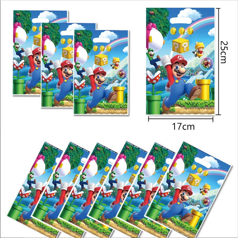 Super Mario Party Suprimentos para Crianças, Louça Descartável, Adesivos, Prato, Balões, Super Bros, Decoração de Aniversário, Novo