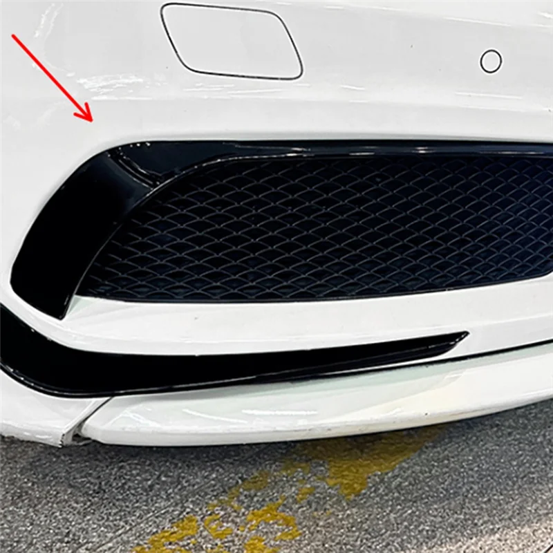 

Car Front Bumper Lip Splitter Spoiler Fog Lamp Spoiler Cover Trim For A Class W176 AMG 2013-2015 B