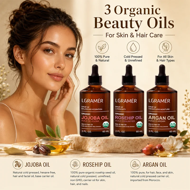 Cold Pressed Rose Hip - Ensemble d'huiles biologiques pressées à froid
