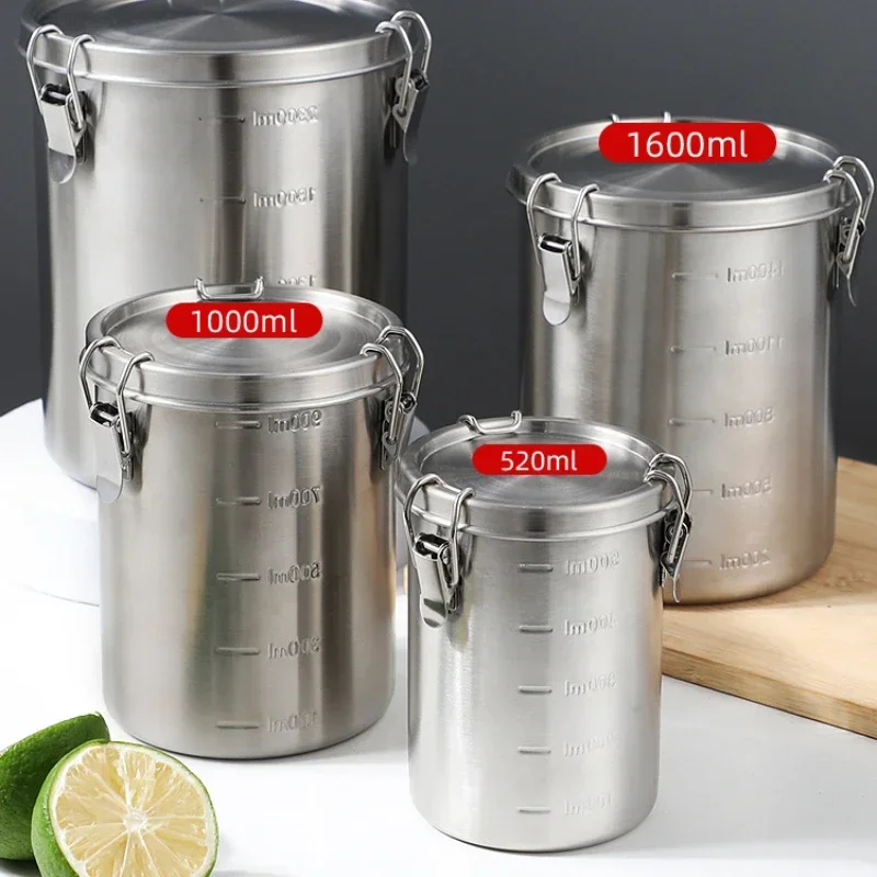 

Tea Hermetic Pots Whole Grains Hermetic Containers for Food Stainless Steel Seal Sealed Container Coffee Beans Storage Airtight