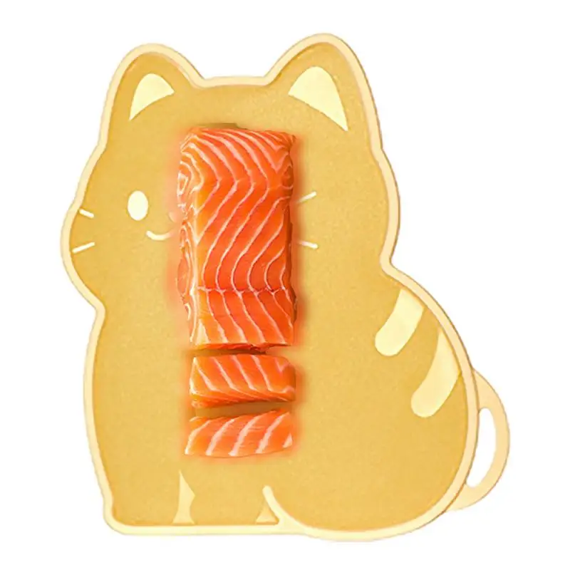 Tábua de corte multifuncional para cozinha, forma bonito do gato, leve, decorativo, cozinha suprimentos, duplo