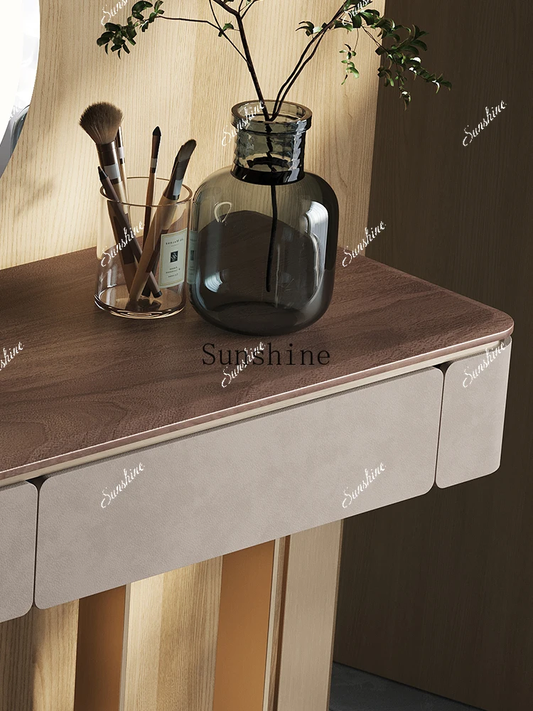

bedside table Italian light luxury bedroom high-end natural luxury stone dresser, integratedYY
